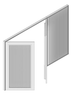 3D Shaded Image of Door LouvredSwing Louvreclad KensingtonSeries Vertical