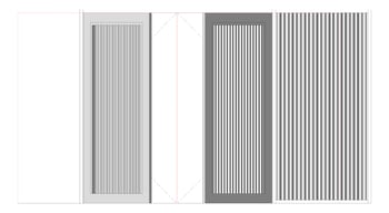 Front Image of Door LouvredSwing Louvreclad KensingtonSeries Vertical