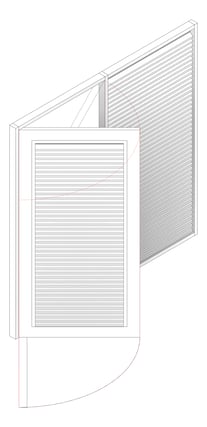 3D Documentation Image of Door LouvredSwing Louvreclad NeptuneSeries Horizontal