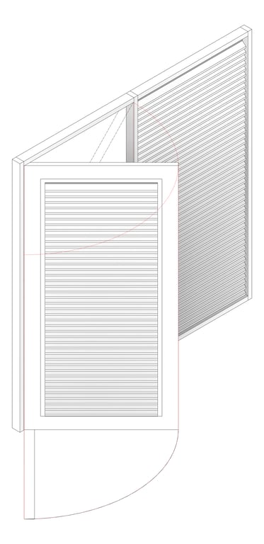 3D Documentation Image of Door LouvredSwing Louvreclad NeptuneSeries Horizontal