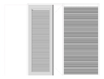 Front Image of Door LouvredSwing Louvreclad NeptuneSeries Horizontal