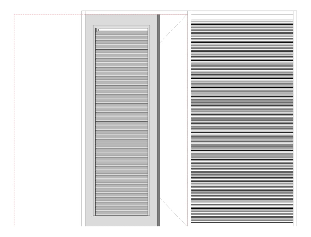 Front Image of Door LouvredSwing Louvreclad NeptuneSeries Horizontal