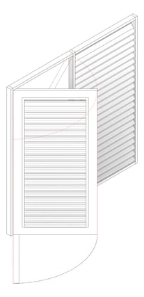 3D Documentation Image of Door LouvredSwing Louvreclad NexusSeries