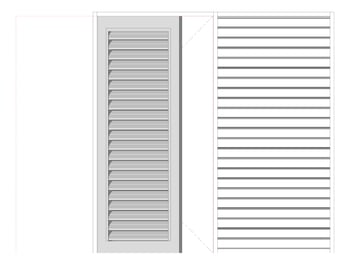 Front Image of Door LouvredSwing Louvreclad VarsitySeries