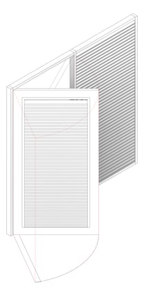 3D Documentation Image of Door LouvredSwing Louvreclad VenusSeries