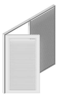 3D Shaded Image of Door LouvredSwing Louvreclad VenusSeries