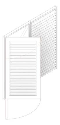 3D Documentation Image of Door LouvredSwing Louvreclad VulcanSeries