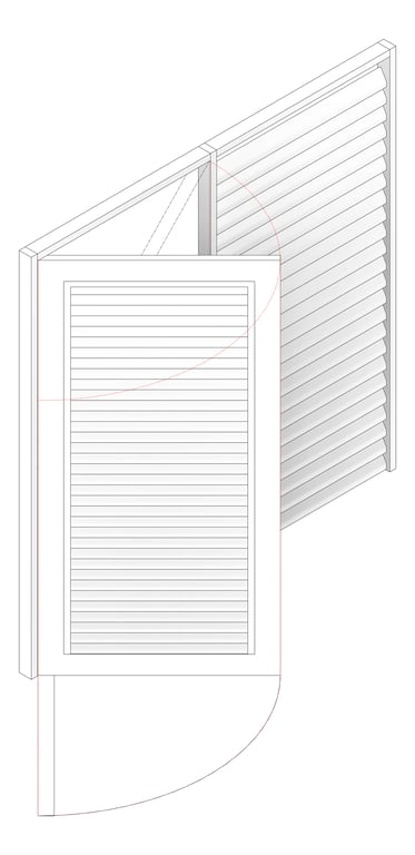 3D Documentation Image of Door LouvredSwing Louvreclad VulcanSeries