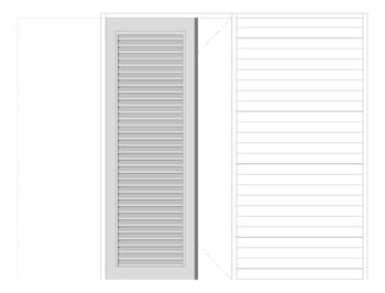 Front Image of Door LouvredSwing Louvreclad VulcanSeries