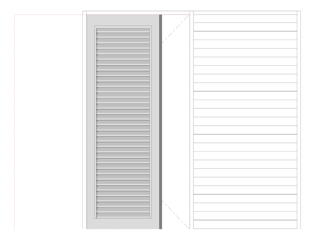 Front Image of Door LouvredSwing Louvreclad VulcanSeries