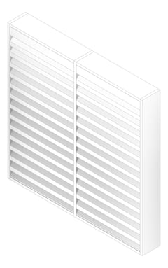 3D Documentation Image of Louvres Acoustic Louvreclad HudsonSeries 400 Horizontal