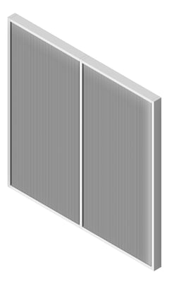 3D Shaded Image of Louvres Airflow Louvreclad AerionSeries