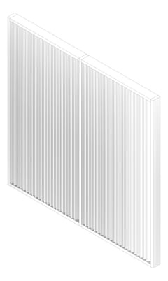 3D Documentation Image of Louvres Airflow Louvreclad AlturaSeries 145