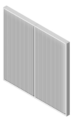 3D Shaded Image of Louvres Airflow Louvreclad AlturaSeries 145