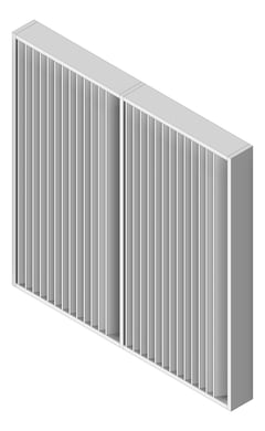 3D Shaded Image of Louvres Airflow Louvreclad AlturaSeries 300