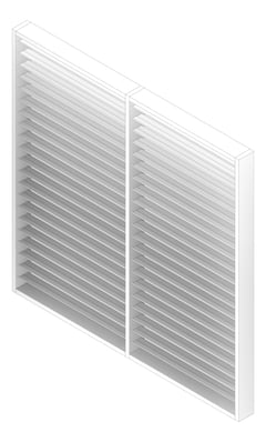 3D Documentation Image of Louvres Airflow Louvreclad AxisSeries