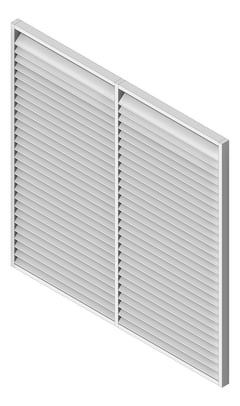 3D Shaded Image of Louvres Airflow Louvreclad CascadeSeries