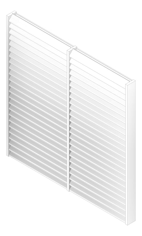 3D Documentation Image of Louvres Airflow Louvreclad DeltaSeries TwoStage