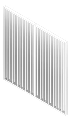 3D Documentation Image of Louvres Airflow Louvreclad DeltaSeries Vertical