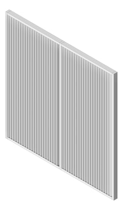 3D Shaded Image of Louvres Airflow Louvreclad EllenboroughSeries