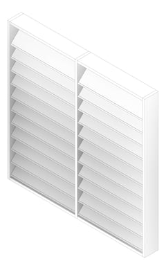 3D Documentation Image of Louvres Airflow Louvreclad HerculesSeries