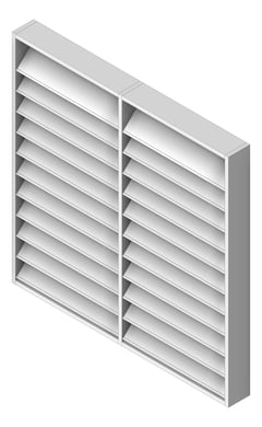 3D Shaded Image of Louvres Airflow Louvreclad HerculesSeries