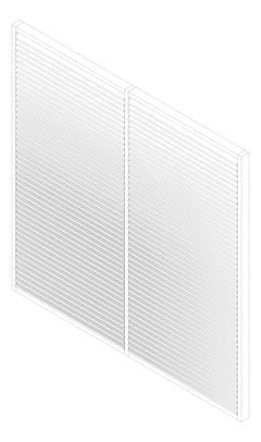 3D Documentation Image of Louvres Airflow Louvreclad KensingtonSeries Horizontal