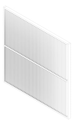3D Documentation Image of Louvres Airflow Louvreclad KensingtonSeries Vertical