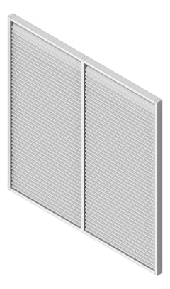 3D Shaded Image of Louvres Airflow Louvreclad NeptuneSeries Horizontal