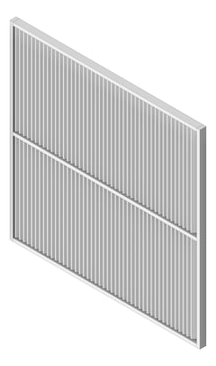 3D Shaded Image of Louvres Airflow Louvreclad NeptuneSeries Vertical