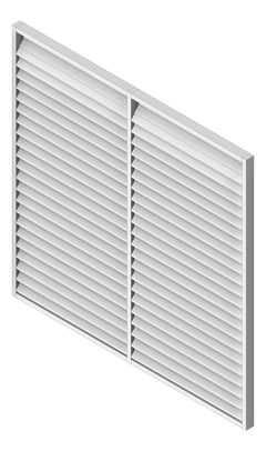 3D Shaded Image of Louvres Airflow Louvreclad NexusSeries