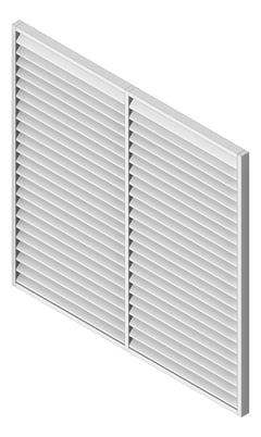 3D Shaded Image of Louvres Airflow Louvreclad VarsitySeries