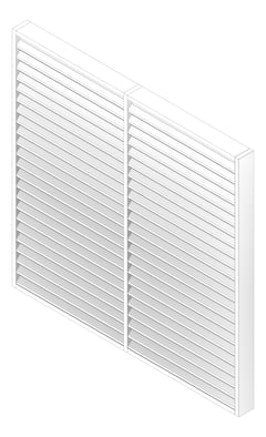 3D Documentation Image of Louvres Airflow Louvreclad VarsitySeries TwoStage