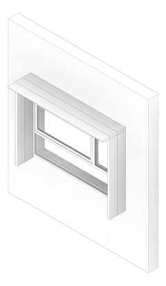 3D Documentation Image of SolarShading Modular Louvreclad CapriceSeries WindowHood