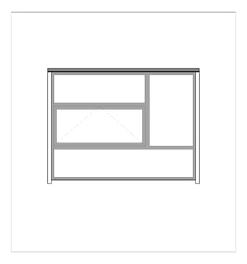 Front Image of SolarShading Modular Louvreclad CapriceSeries WindowHood