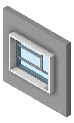 3D Shaded Image of SolarShading Modular Louvreclad SheratonSeries WindowHood