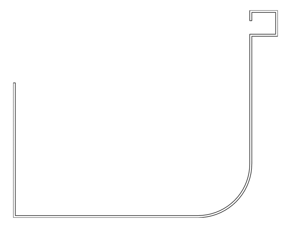 Detail Gutter Lysaght Quad SquareBead Elevation
