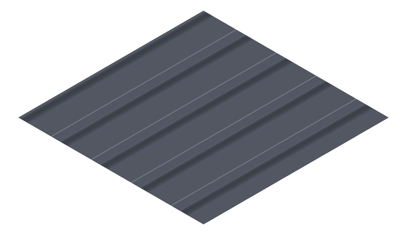 3D Presentation Image of Aluminium SheetCladding Lysaght Permalite Alspan IronGrey