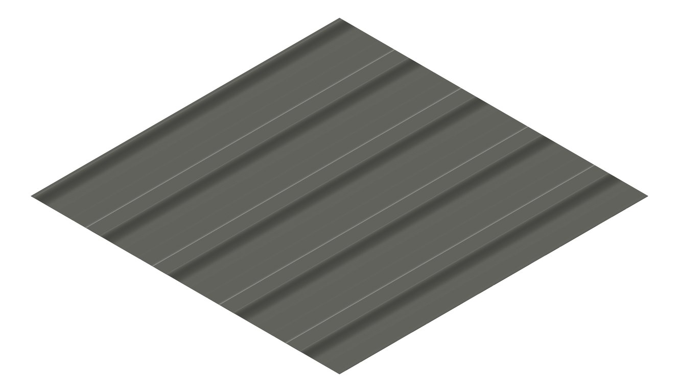 3D Presentation Image of Aluminium SheetCladding Lysaght Permalite Alspan SlateGrey
