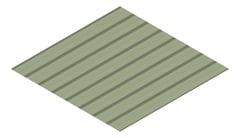 3D Presentation Image of Aluminium SheetCladding Lysaght Permalite LT7 EnduroGreen