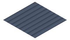 3D Presentation Image of Aluminium SheetCladding Lysaght Permalite LT7 EternalBlue