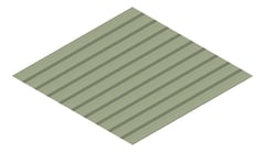 3D Presentation Image of Aluminium SheetCladding Lysaght Permalite VRib EnduroGreen