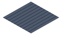 3D Presentation Image of Aluminium SheetCladding Lysaght Permalite VRib EternalBlue