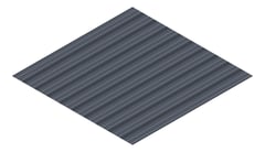 3D Presentation Image of Aluminium SheetCladding Lysaght Permalite VRib IronGrey