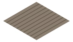 3D Presentation Image of Aluminium SheetCladding Lysaght Permalite VRib JasmineBrown