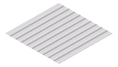 3D Presentation Image of Aluminium SheetCladding Lysaght Permalite VRib MillFinish