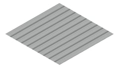 3D Presentation Image of Aluminium SheetCladding Lysaght Permalite VRib MoonShadow