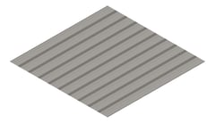 3D Presentation Image of Aluminium SheetCladding Lysaght Permalite VRib Pademelon