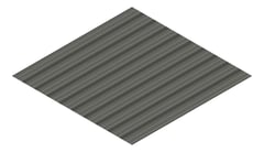 3D Presentation Image of Aluminium SheetCladding Lysaght Permalite VRib SlateGrey
