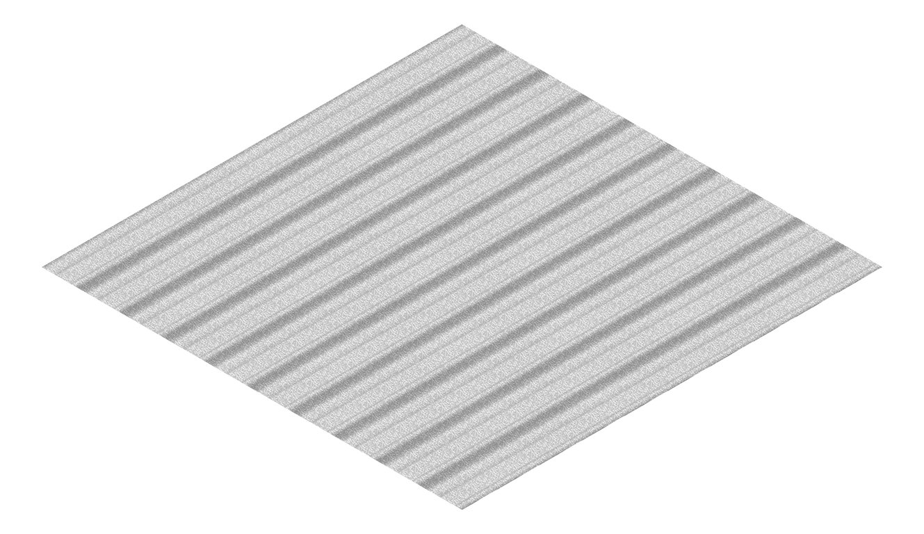 3D Presentation Image of Aluminium SheetCladding Lysaght Permalite VRib StuccoEmbossed